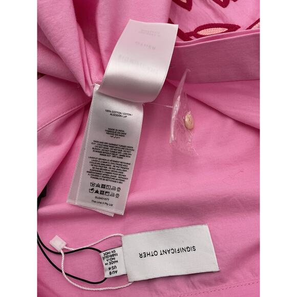 Tuckernuck Embroidered Pink Floss Wren Shirt Size 4 - Picture 4 of 4